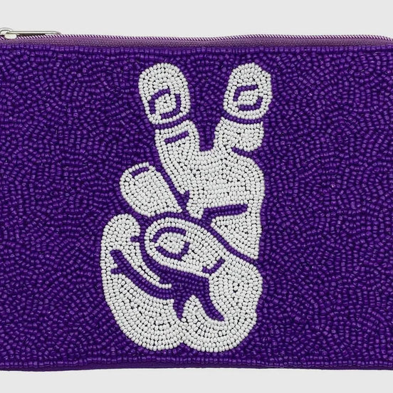 TCU Horned Frogs Officially Licensed Beaded Coin Pouch