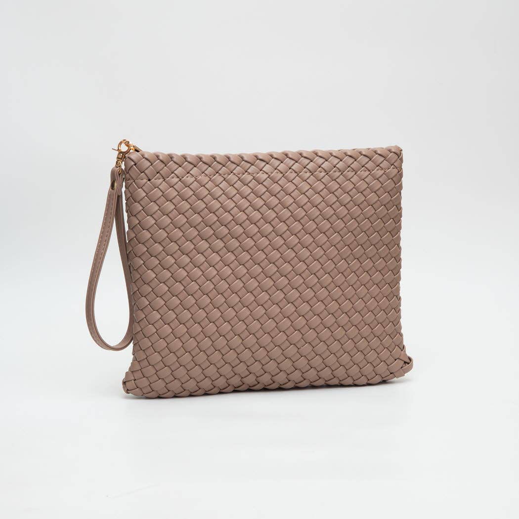 Hand-woven braided Clutch Zip Wristlet Bag