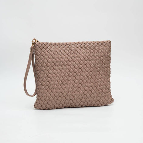 Hand-woven braided Clutch Zip Wristlet Bag