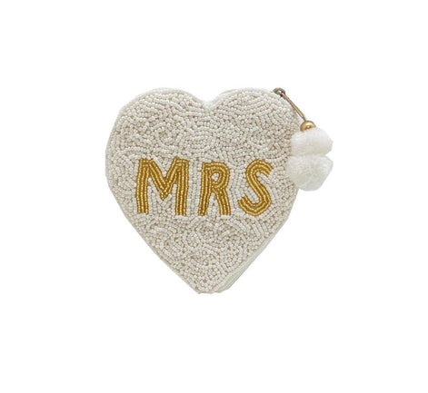 "MRS." BEADED COIN POUCH