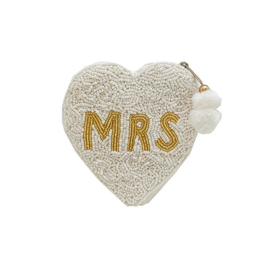 "MRS." BEADED COIN POUCH