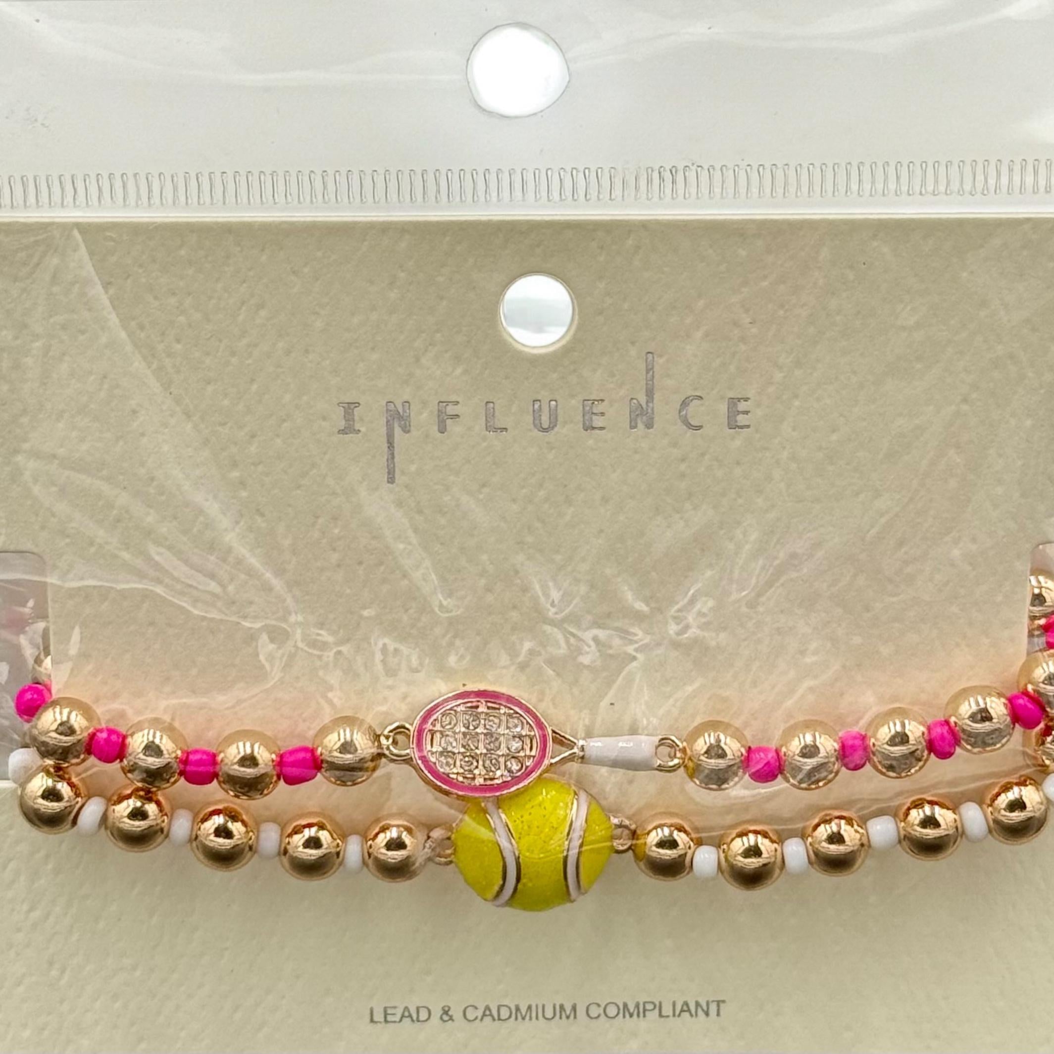 Sports Shaped Stretch Bracelet Set