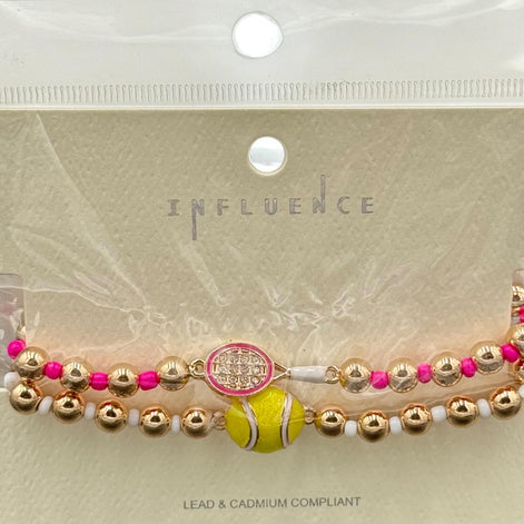 Sports Shaped Stretch Bracelet Set