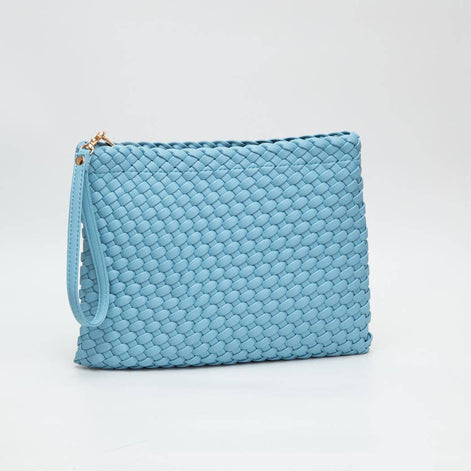 Hand-woven braided Clutch Zip Wristlet Bag