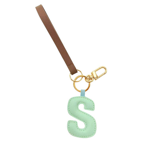 Alphabet Faux Leather Key Chain Bag Charm