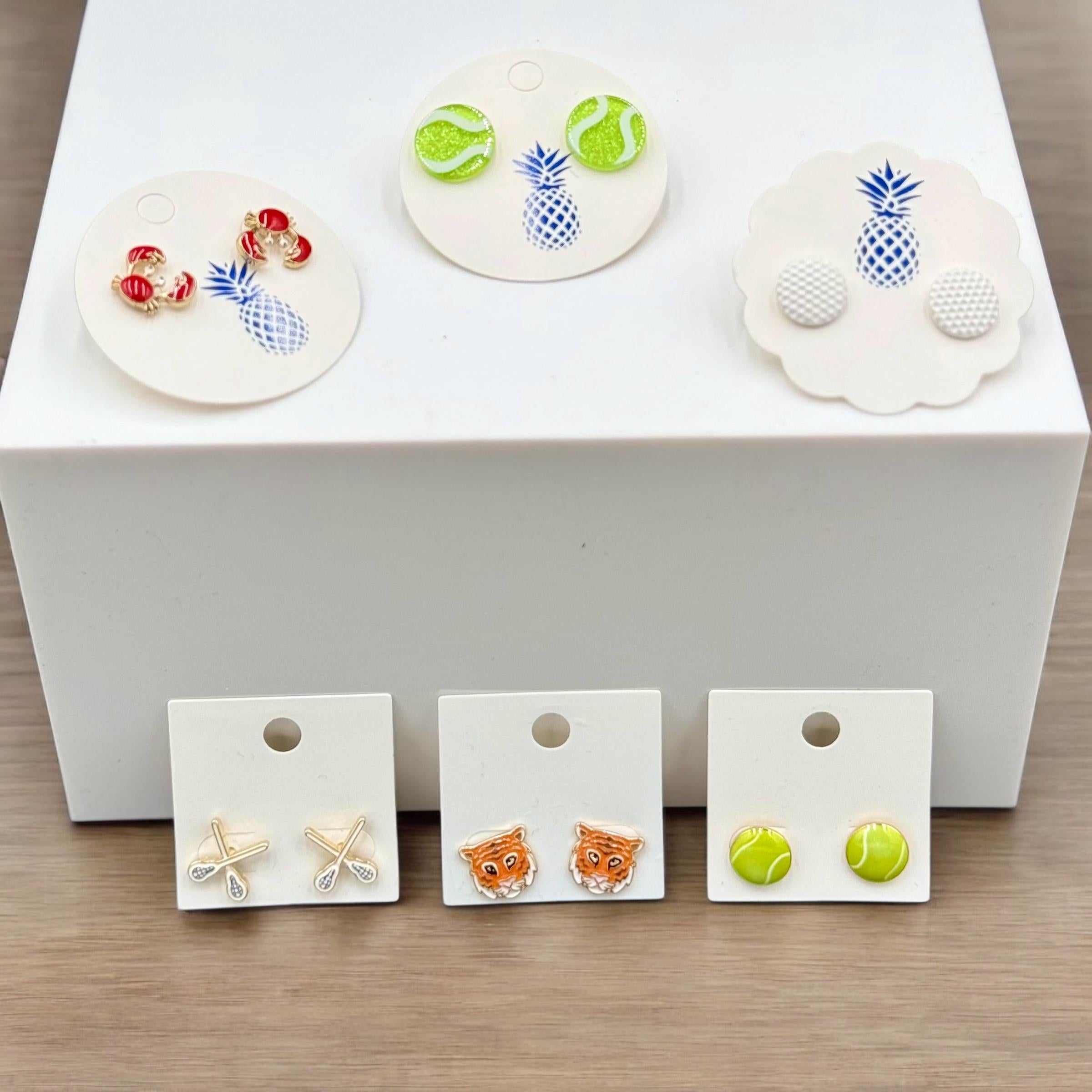 Signature Enamel Stud Earrings