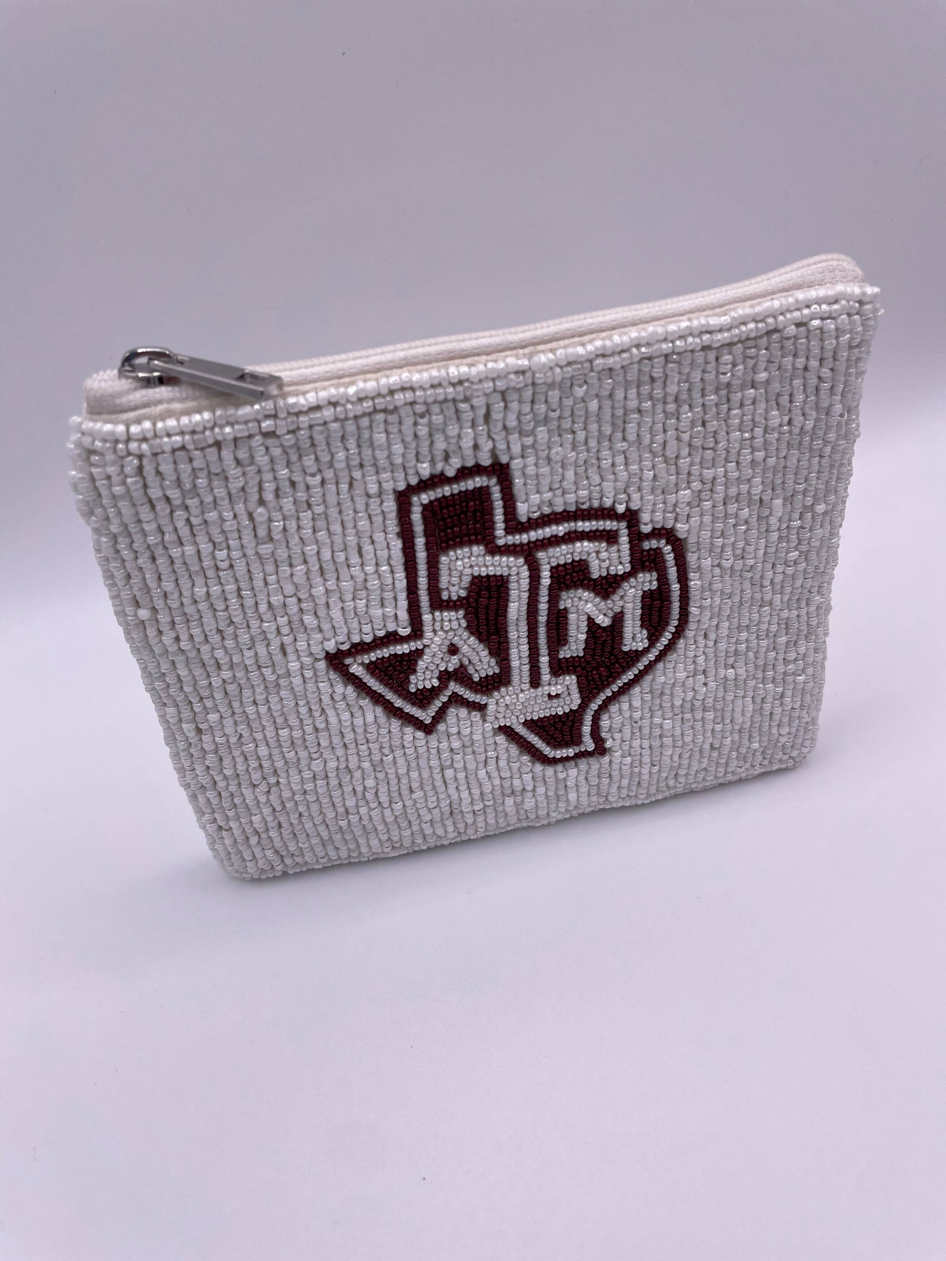 Texas A&M Aggies Beaded Coin Purse