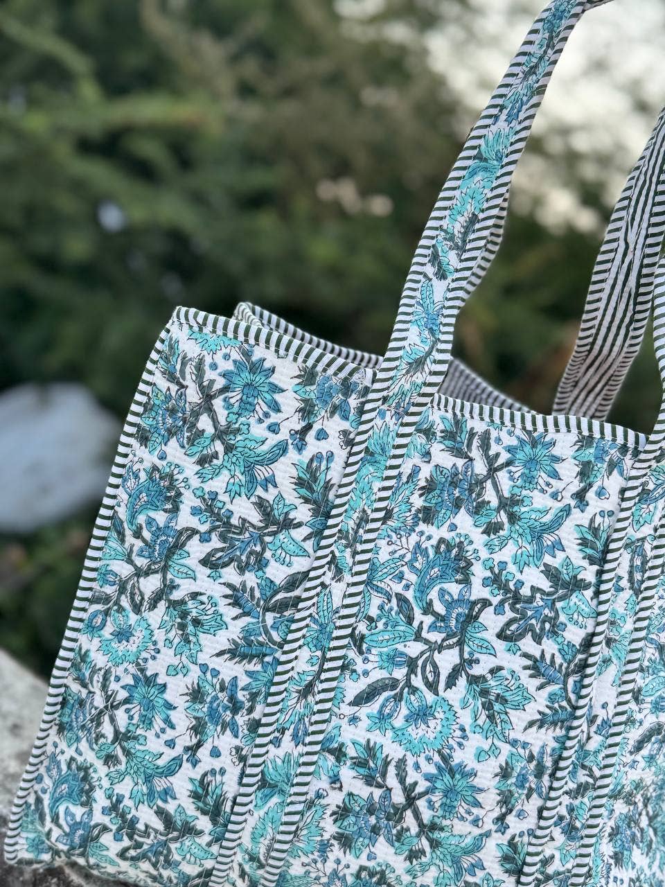 Stylish Women’s Quilted Fabric Jhola Bag Woman's Cotton Bag