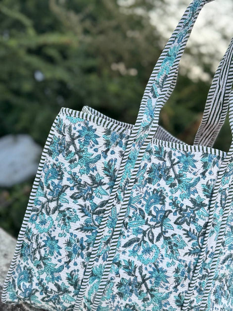 Stylish Women’s Quilted Fabric Jhola Bag Woman's Cotton Bag