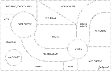 11x17 CHARCUTERIE MAP insert set of 10