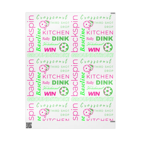 Pickled Pink Wrapping Paper, Pickleball-Themed
