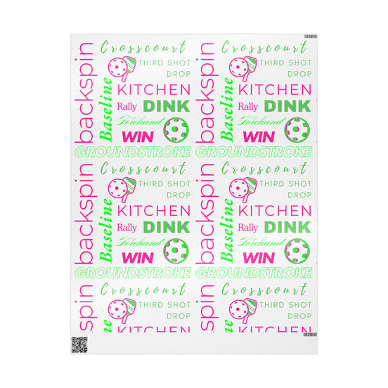 Pickled Pink Wrapping Paper, Pickleball-Themed