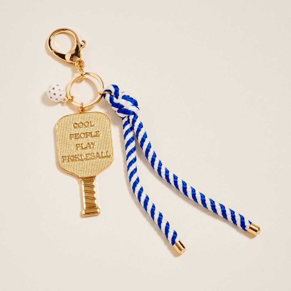 8 In Pickleball Paddle Ball Rope Bagcharm Keychain