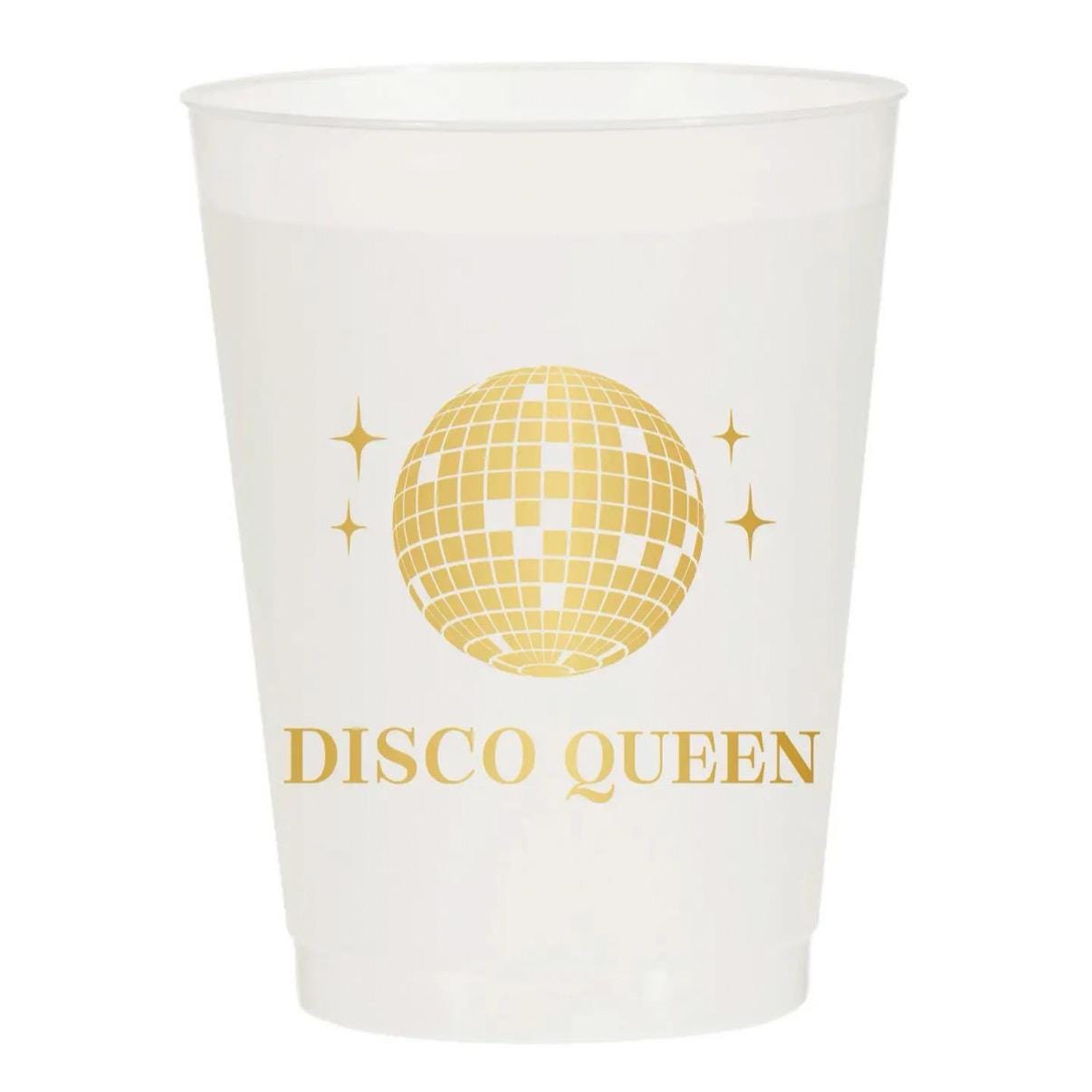 Disco Queen Gold Frosted Cups