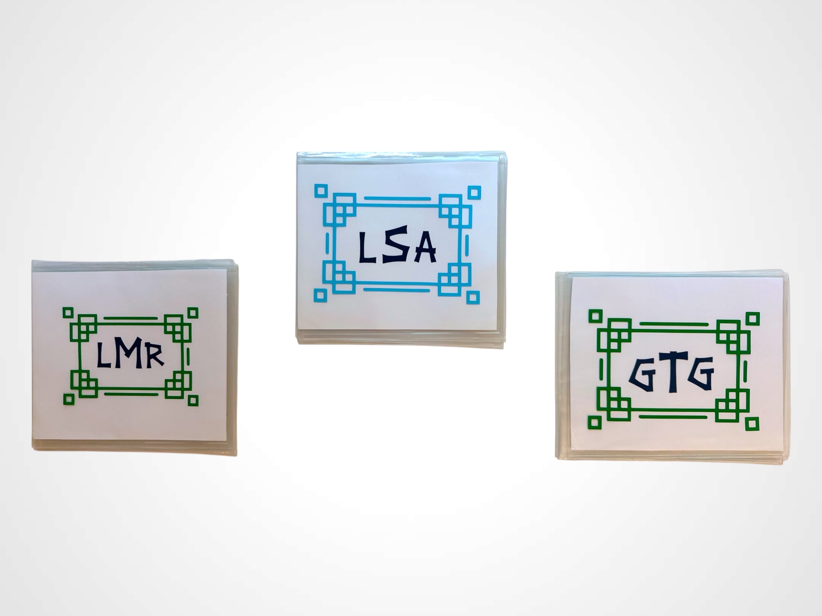 Custom Monogram Mahjong Card Sleeve