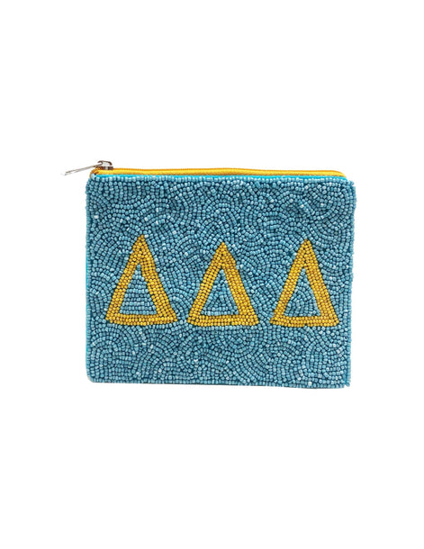 DELTA DELTA DELTA BEADED POUCH