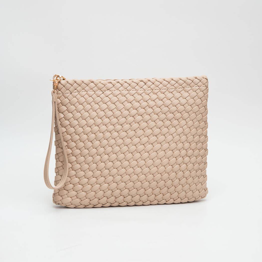Hand-woven braided Clutch Zip Wristlet Bag