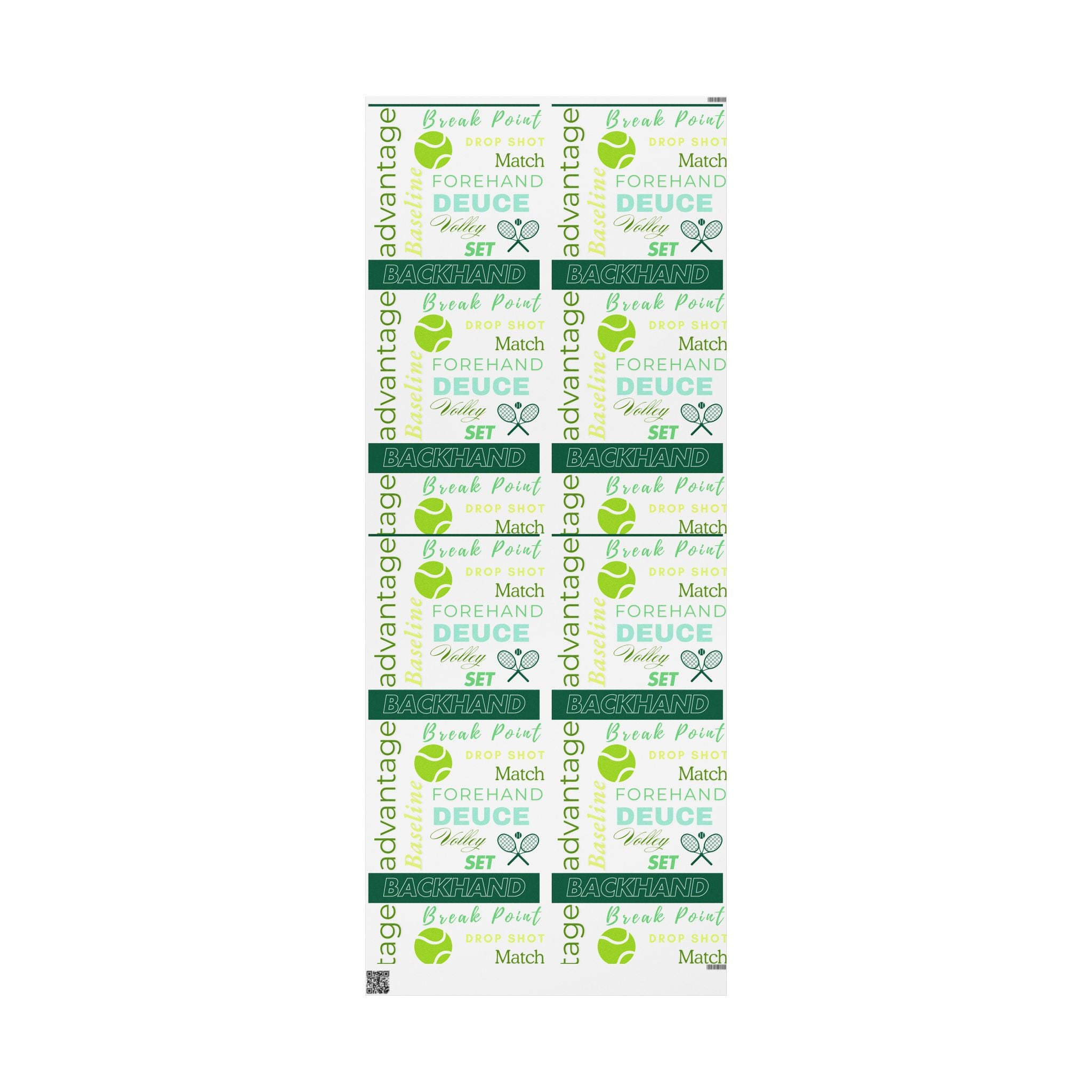 Tennis-Themed Wrapping Paper