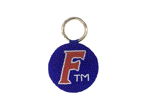 FLORIDA GATORS BEADED KEYCHAIN