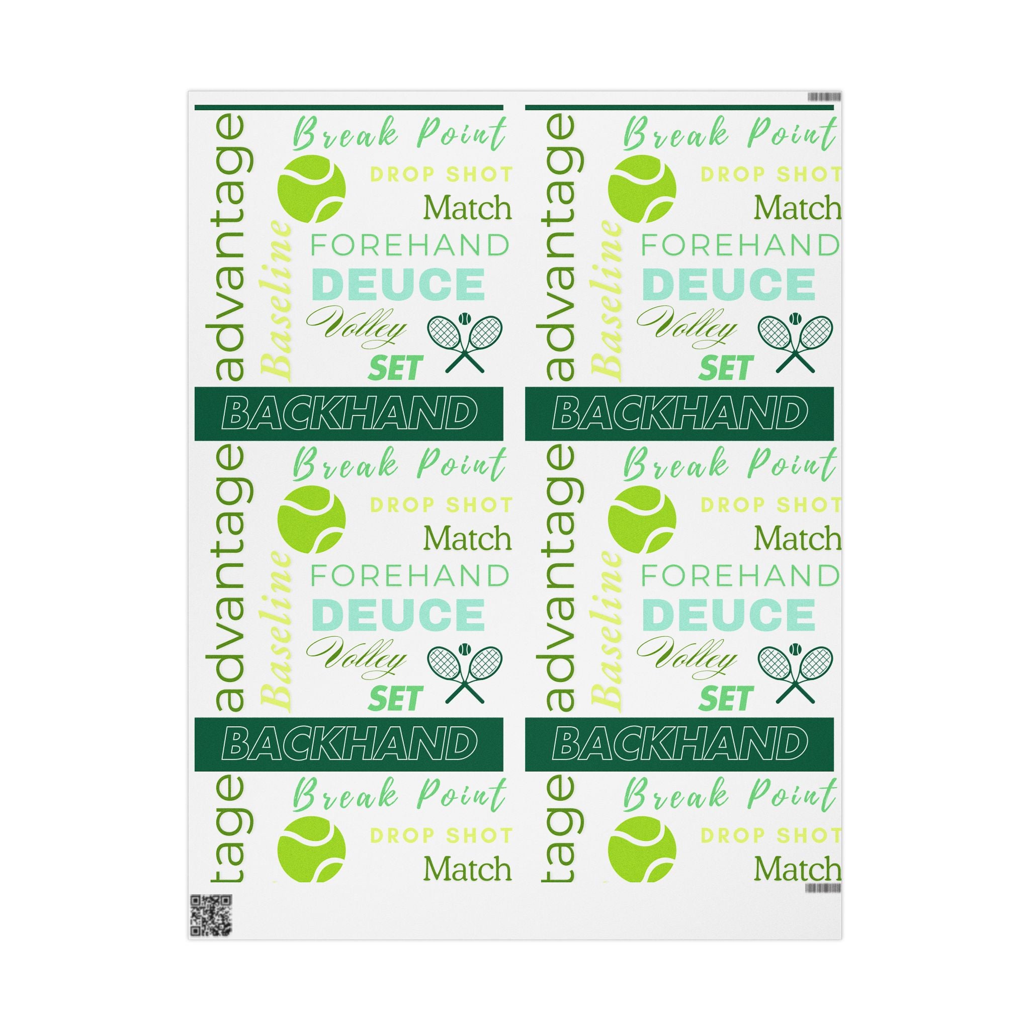 Tennis-Themed Wrapping Paper