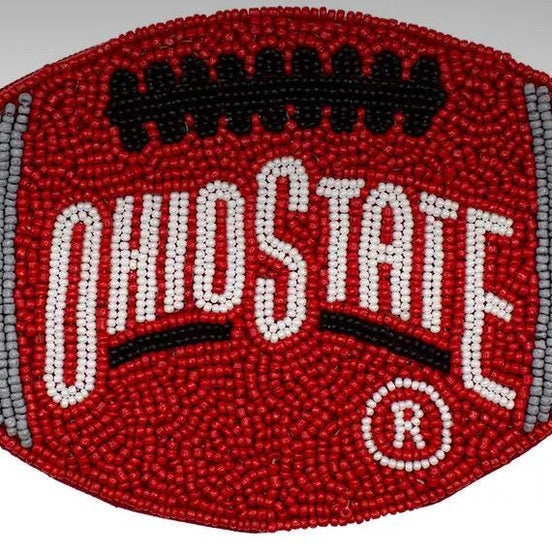 OHIO State Officially Licensed Beaded Football Coin Pouch