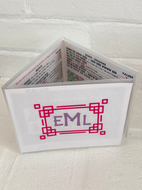 Custom Monogram Mahjong Card Sleeve