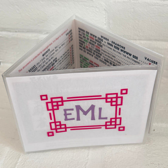 Custom Monogram Mahjong Card Sleeve