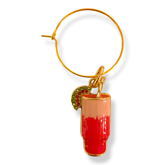 Cocktail-Themed Wine Glass Charms | Set of 4