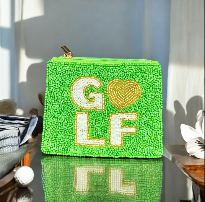 Golf Beaded Coin Purse