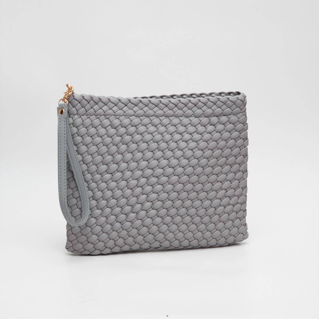 Hand-woven braided Clutch Zip Wristlet Bag