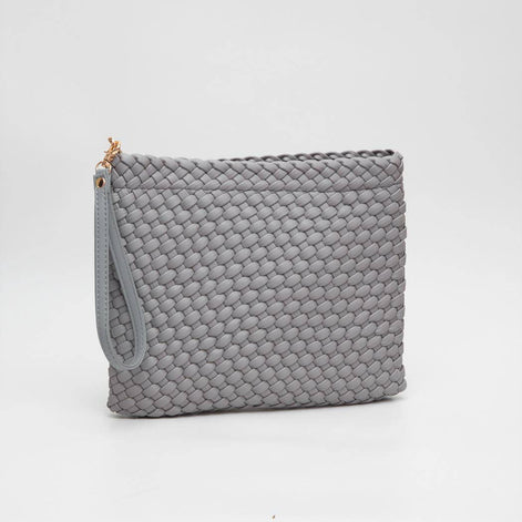 Hand-woven braided Clutch Zip Wristlet Bag