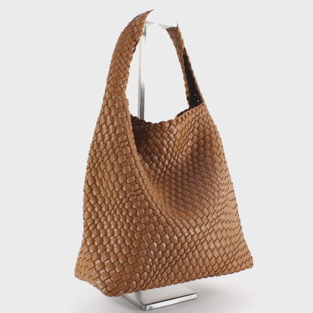 Woven Hobo Bag W/Cosmetic Pouch