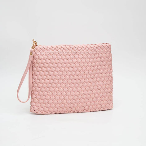 Hand-woven braided Clutch Zip Wristlet Bag