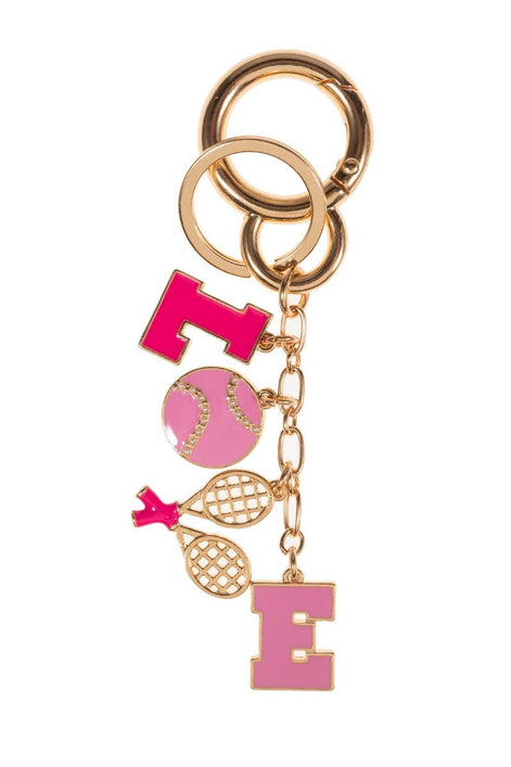 Sports Love Tennis Icons Bag Charm And Keychain