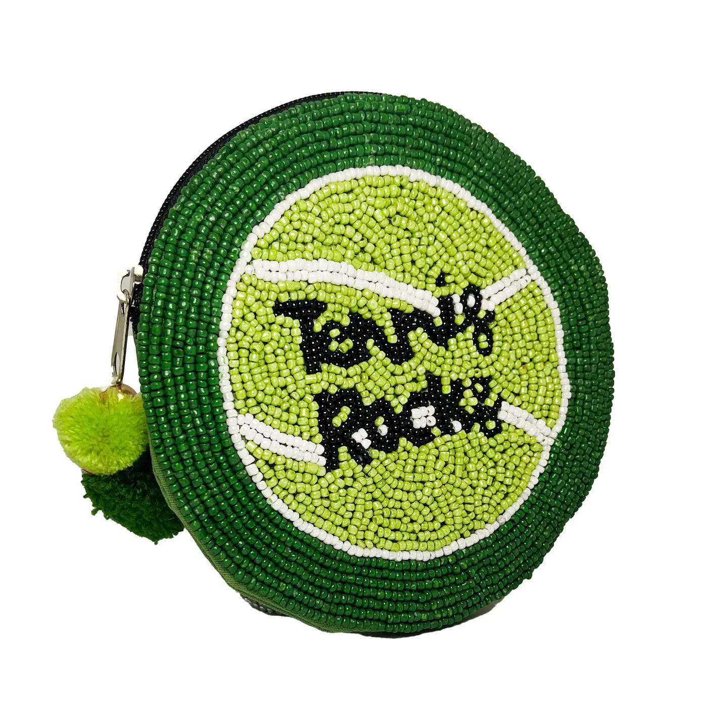 Tennis Rocks Beaded Coin Purse