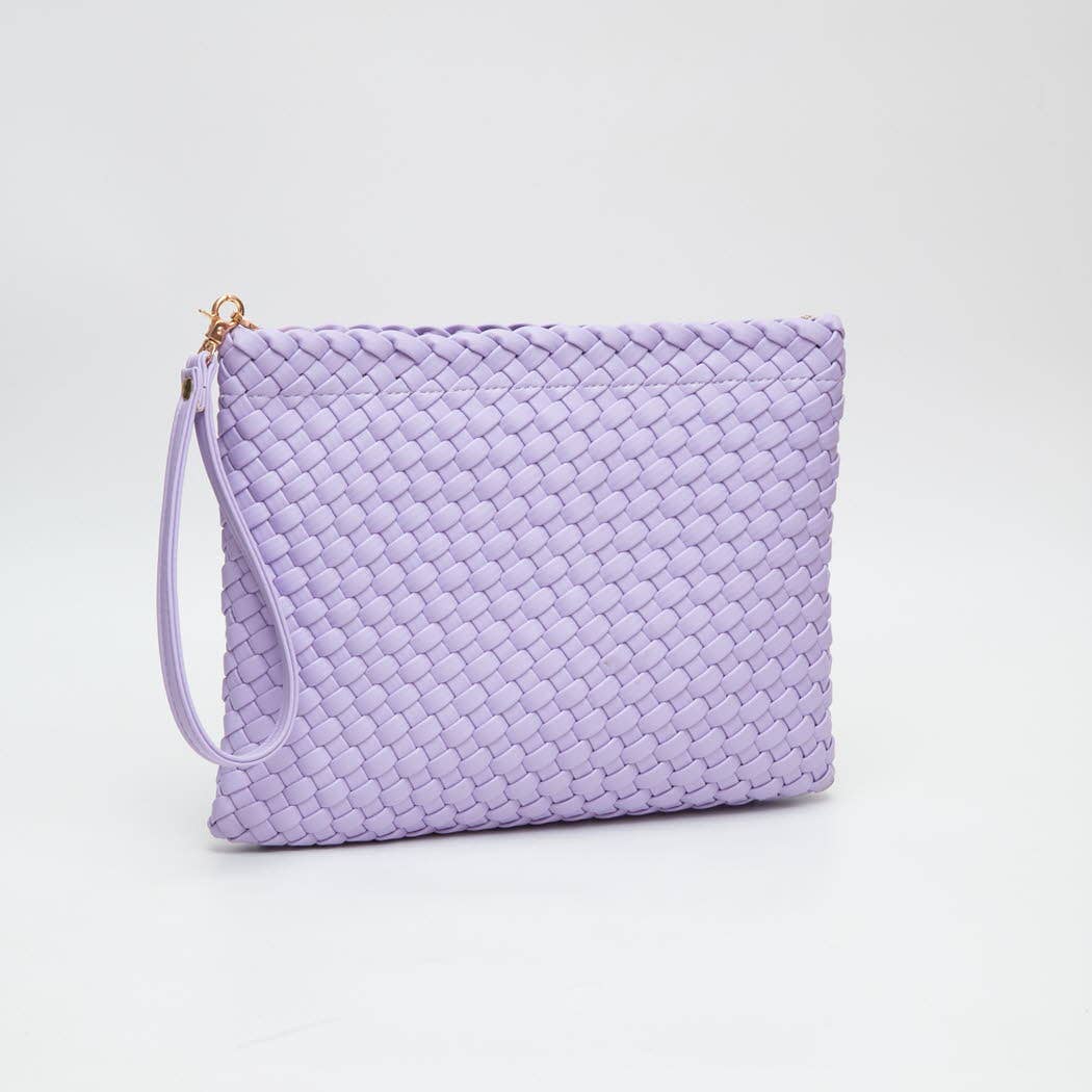 Hand-woven braided Clutch Zip Wristlet Bag