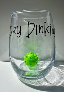 Pickleball Wine Glass - Stemless