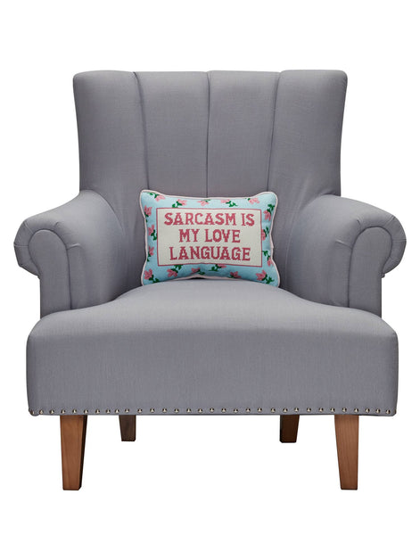 Sarcasm's My Love  Embroidered Pillow