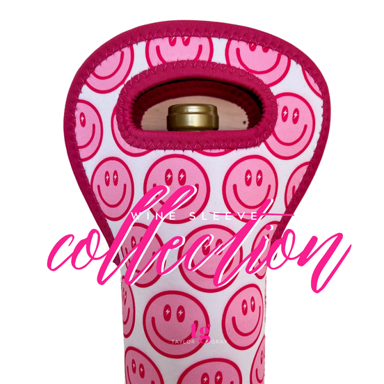 The Happy Pink Wine Sleeve | shoptaylorgray