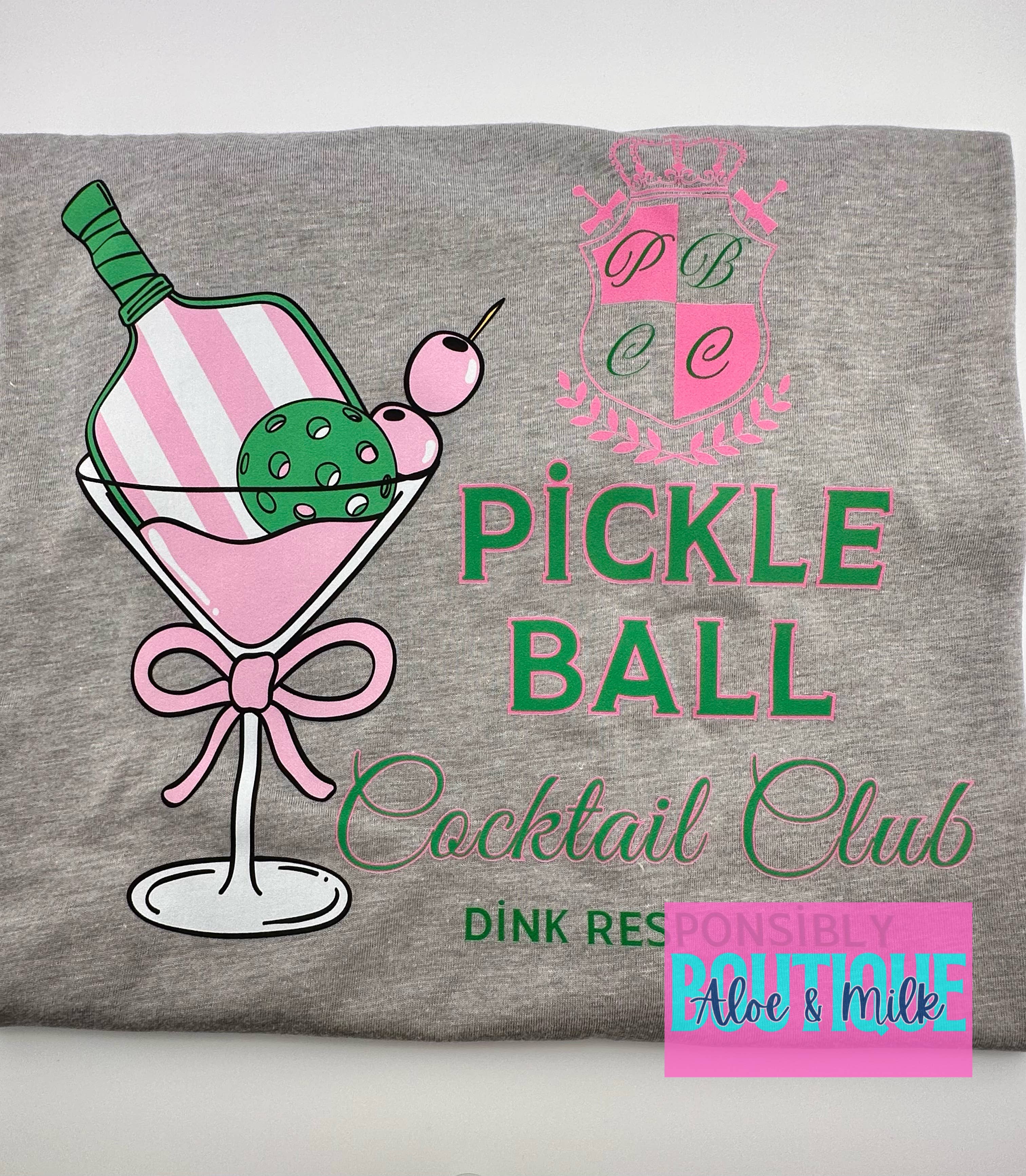 Pickleball Cocktail Club Shirt, ladies pickleball shirts