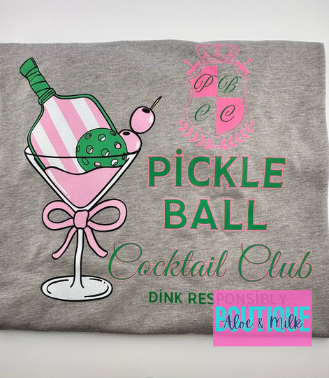 Pickleball Cocktail Club Shirt, ladies pickleball shirts