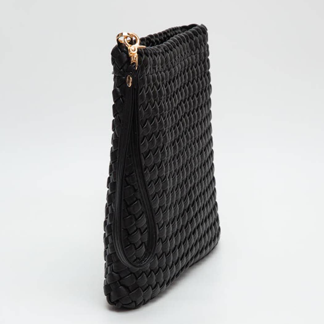 Hand-woven braided Clutch Zip Wristlet Bag