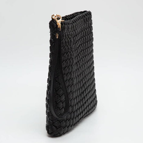 Hand-woven braided Clutch Zip Wristlet Bag