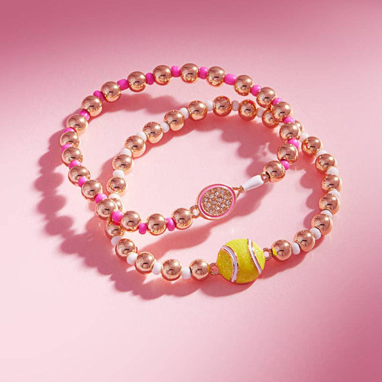 Gameday Tennis Ball Enamel 2 Set Stretch Bracelet