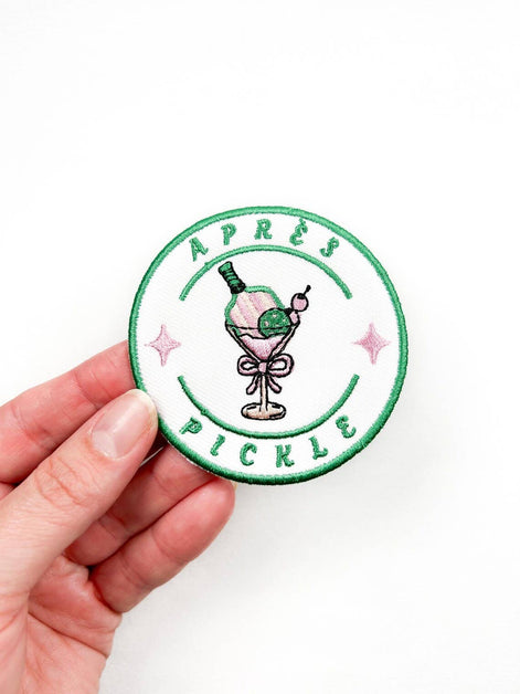 Apres Pickle Embroidered Iron On Patch for Pickleball