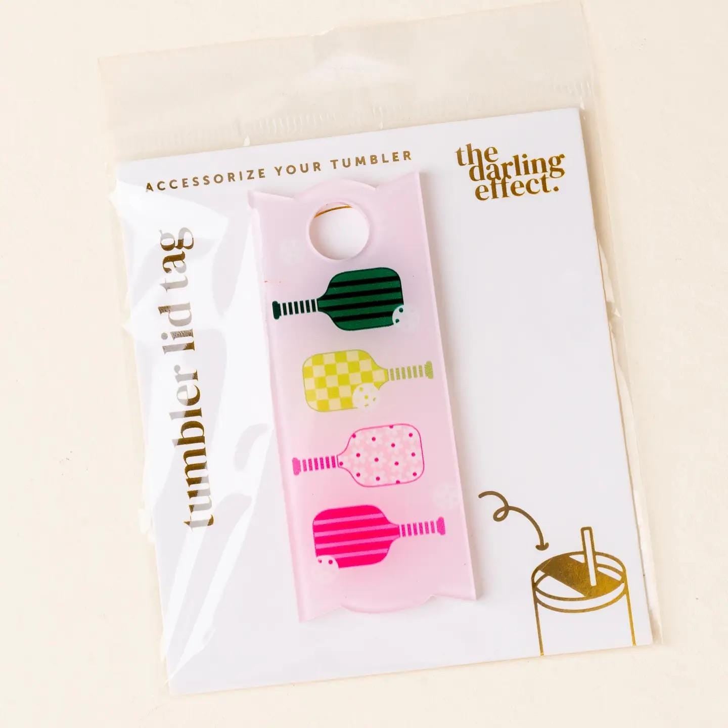 Tumbler Lid Tag-Pickleball Paddles