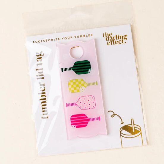 Tumbler Lid Tag-Pickleball Paddles