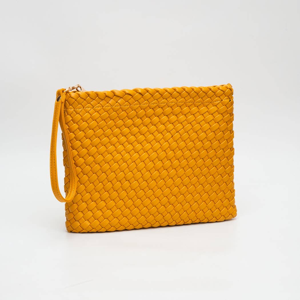 Hand-woven braided Clutch Zip Wristlet Bag