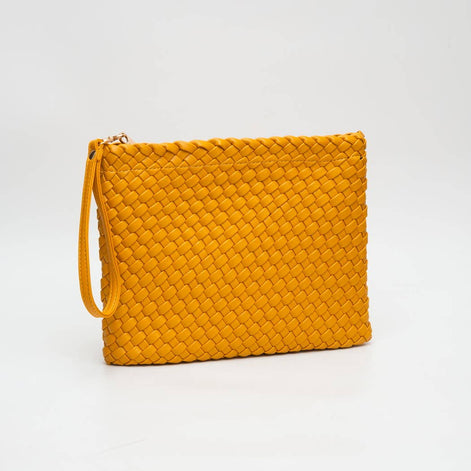 Hand-woven braided Clutch Zip Wristlet Bag
