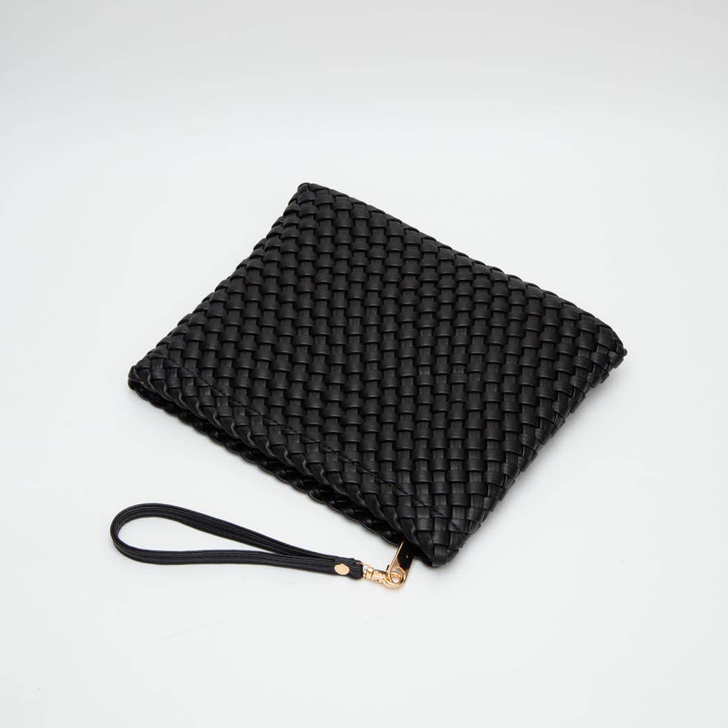 Hand-woven braided Clutch Zip Wristlet Bag